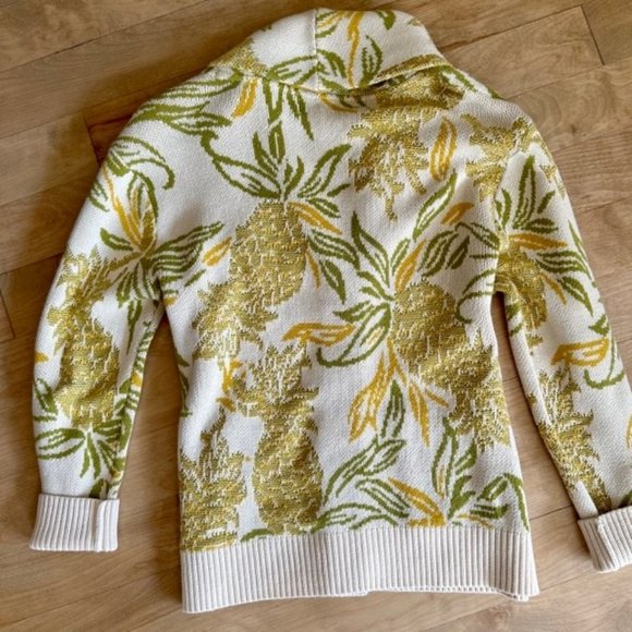 ANTHROPOLOGIE NEW MAEVE PINEAPPLE CARDIGAN SIZE M RETAIL $148 - Picture 7 of 7
